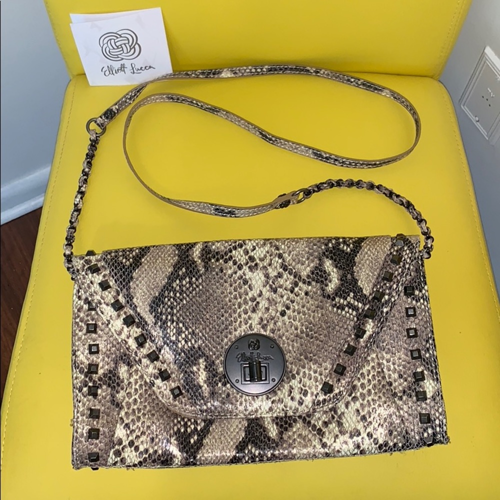 Elliott Lucca Snakeskin Crossbody Purse